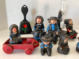 Miniature, Cast Iron Amish Family Collection