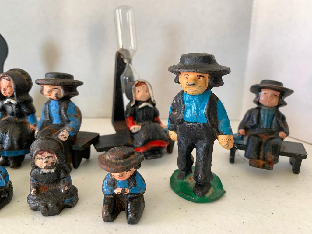 Miniature, Cast Iron Amish Family Collection