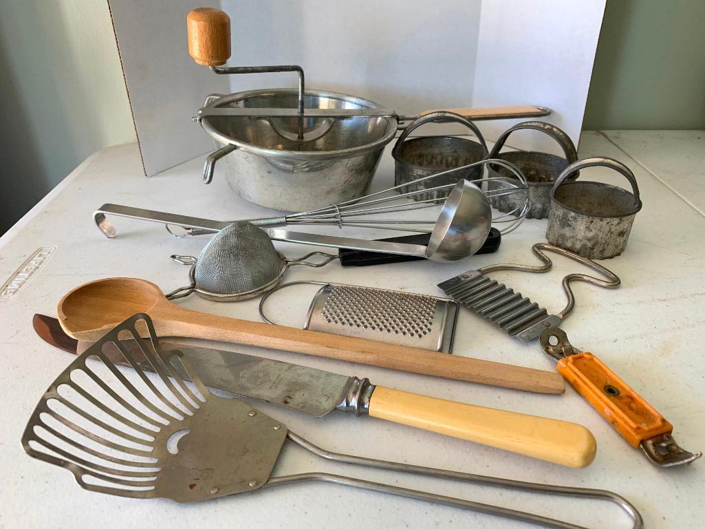 Group Of Vintage Kitchen Utensils