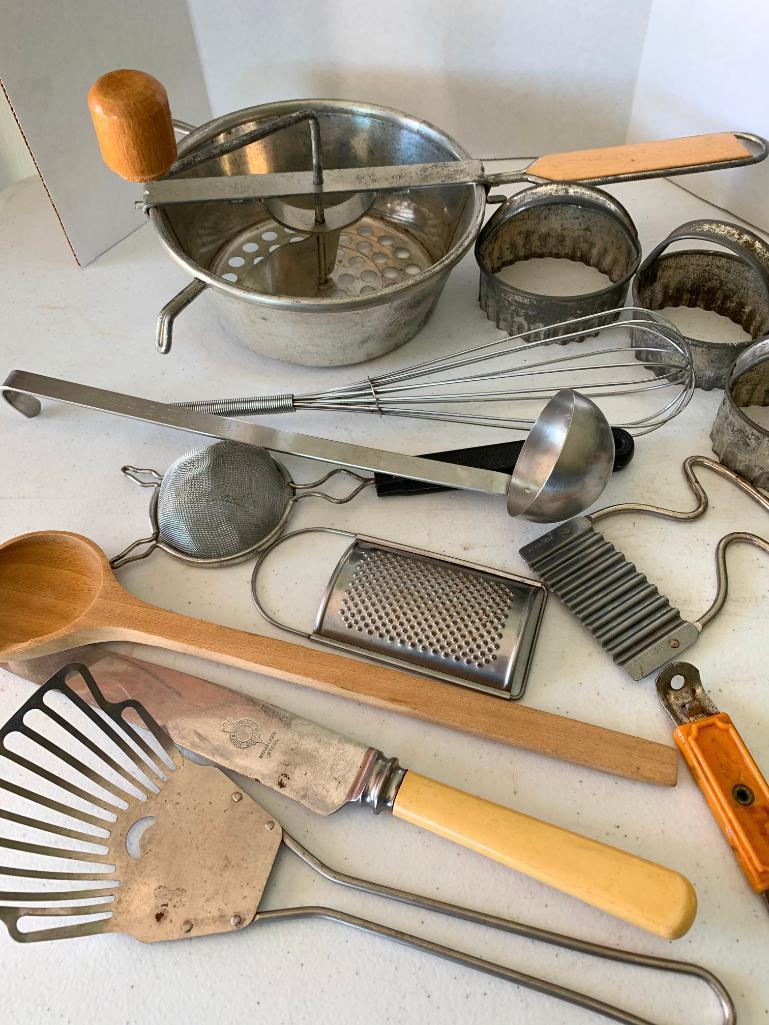 Group Of Vintage Kitchen Utensils