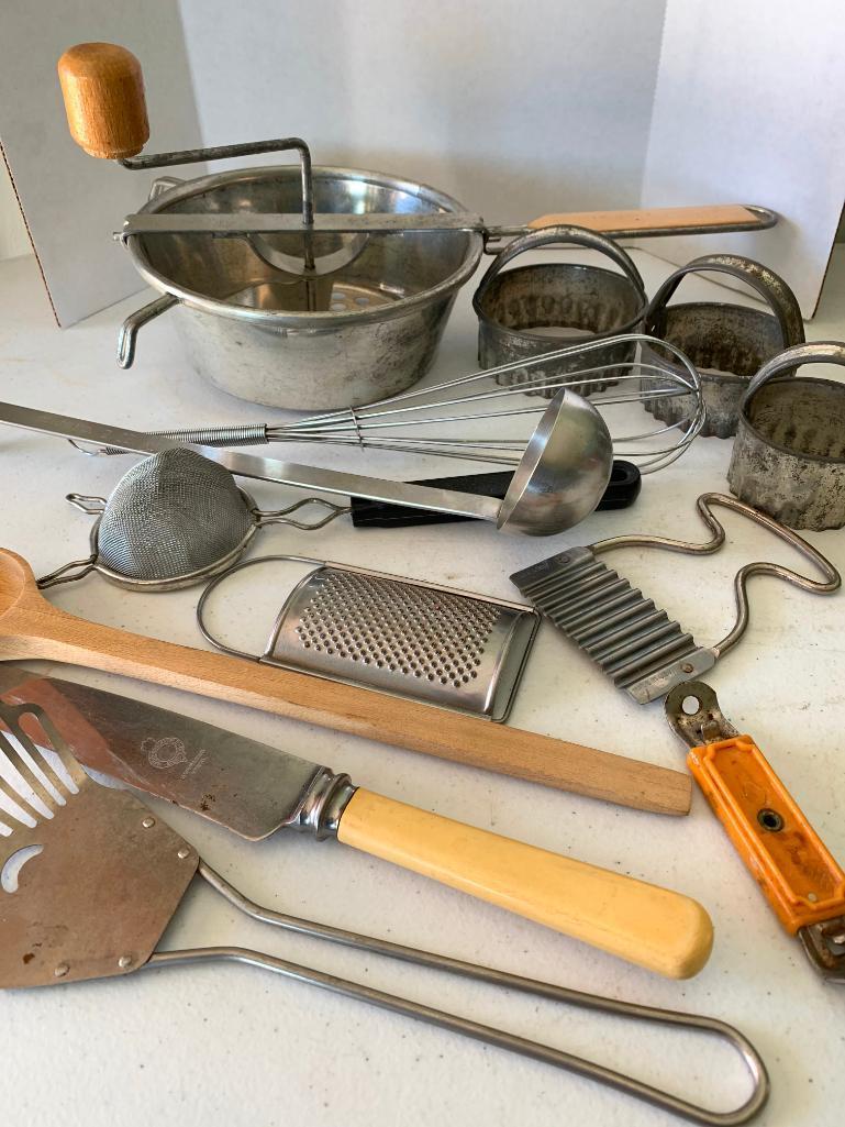 Group Of Vintage Kitchen Utensils