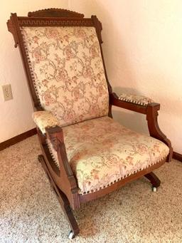 Antique, East Lake Style Platform Rocker