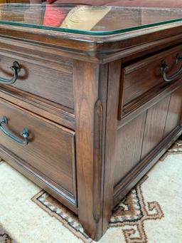 Nice, Wood Coffee Table with Front Section that Slides Out