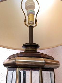 Wood and Glass Lamp