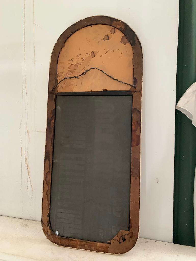 Vintage, Oval Wood Mirror