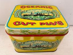 Vintage, Oceanic Cut Plug Tobacco Tin, Detroit MI