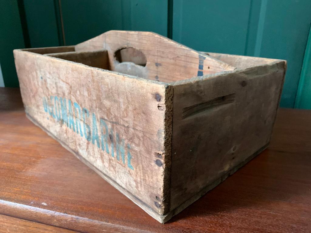 Antique Crate with Handle of Oleo Margarine