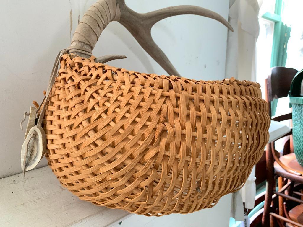 Horn Handled, Hand Made Basket by Lucy Garwood