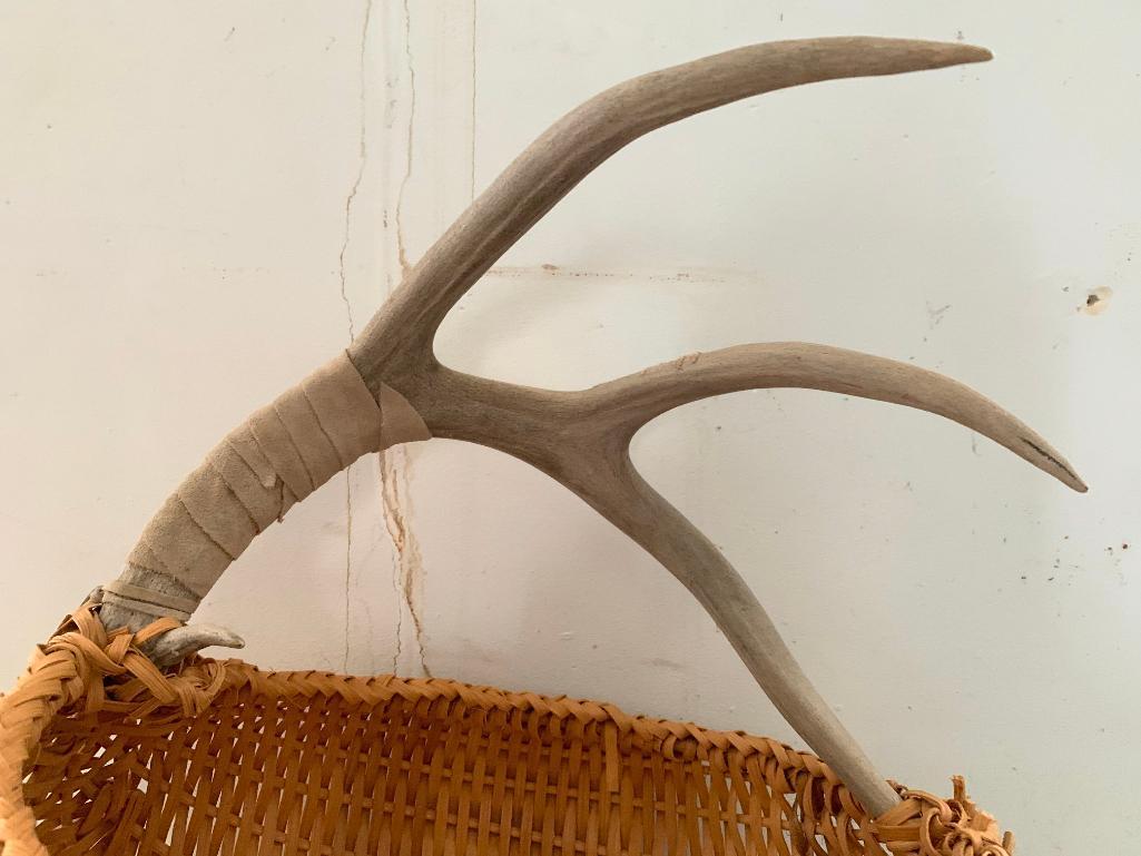 Horn Handled, Hand Made Basket by Lucy Garwood