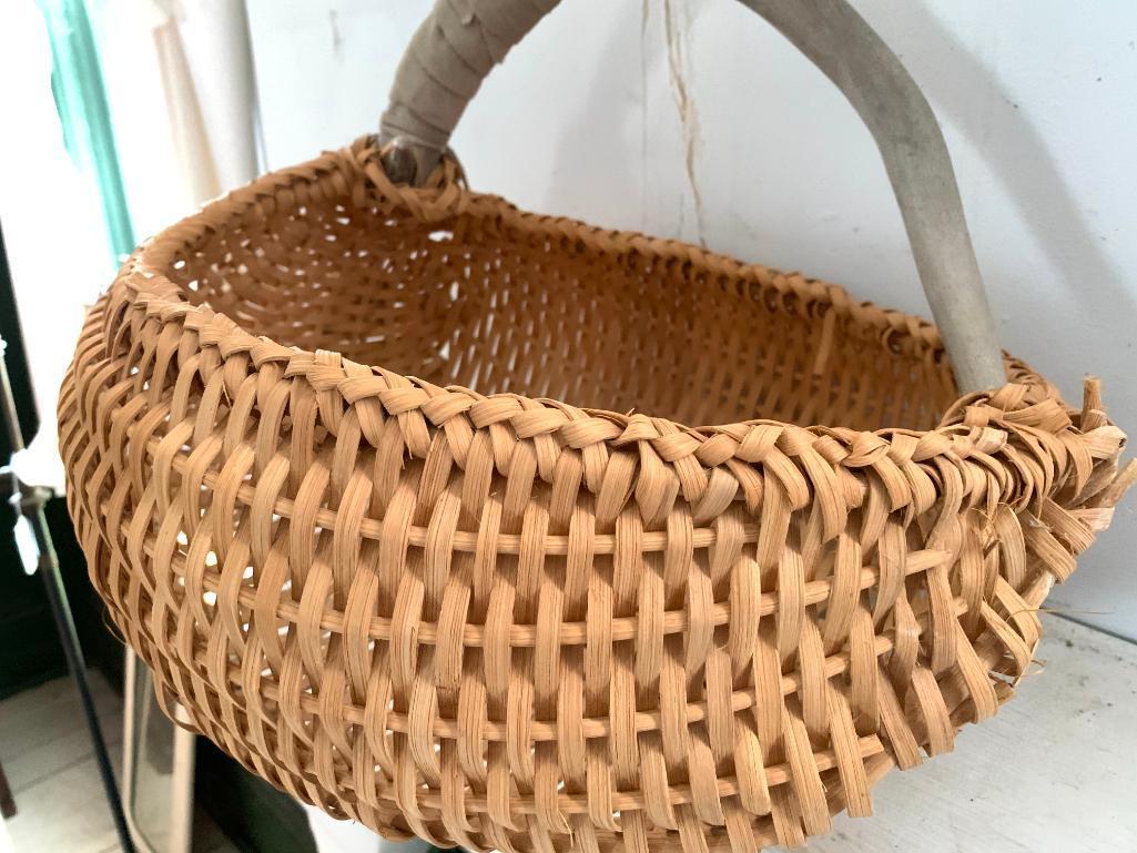 Horn Handled, Hand Made Basket by Lucy Garwood