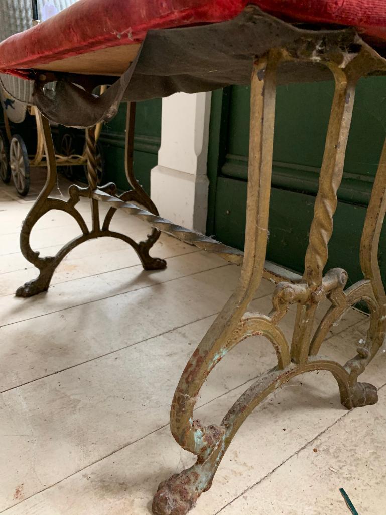 Antique, Wrought Iron Bench