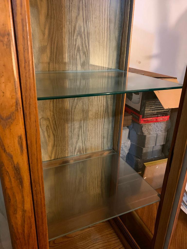 Stanley, Oak Finish China Cabinet