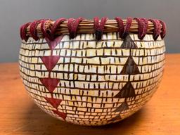 Washo Style, Gourd, Indian Basket Painted by Andrea Parrott