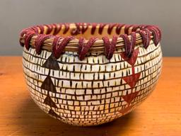 Washo Style, Gourd, Indian Basket Painted by Andrea Parrott