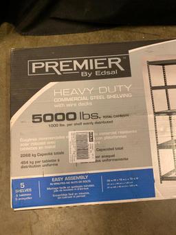 Premier by Edsal, Heavy Duty Commercial Shelf. Holds up to 5000 Lb