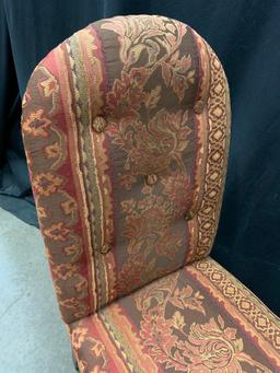 Padded Side Chair With Metal Tacks