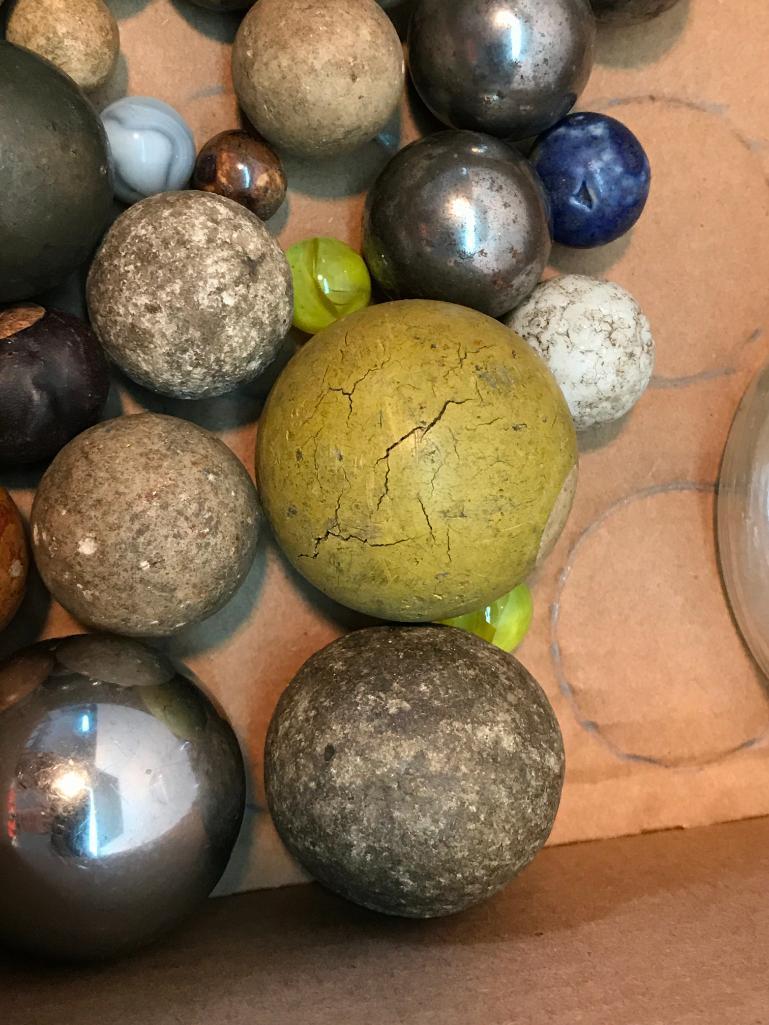 Group of Vintage Marbles and More as Pictured