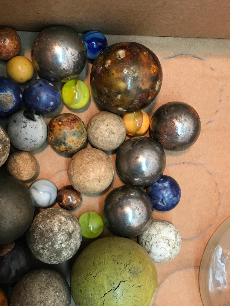 Group of Vintage Marbles and More as Pictured