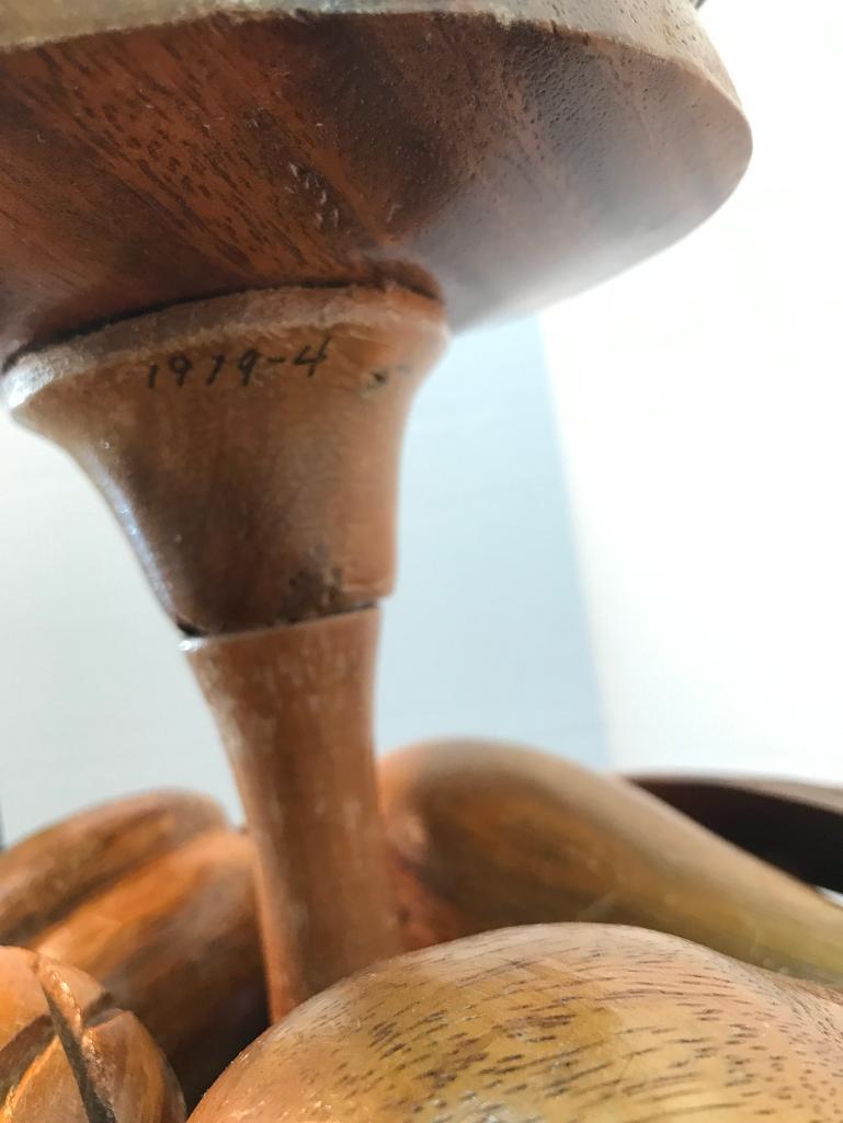 Large, Wood, 4 Tiered Fruit Bowl as Pictured