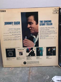 Two Johnny Cash 33 RPM Records as Pictured