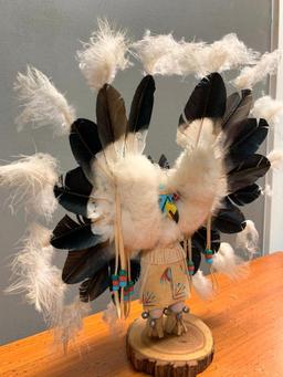 Hand Made Eagle Kachina, Signed on the Bottom by Pauline Yazzie, 16" Tall