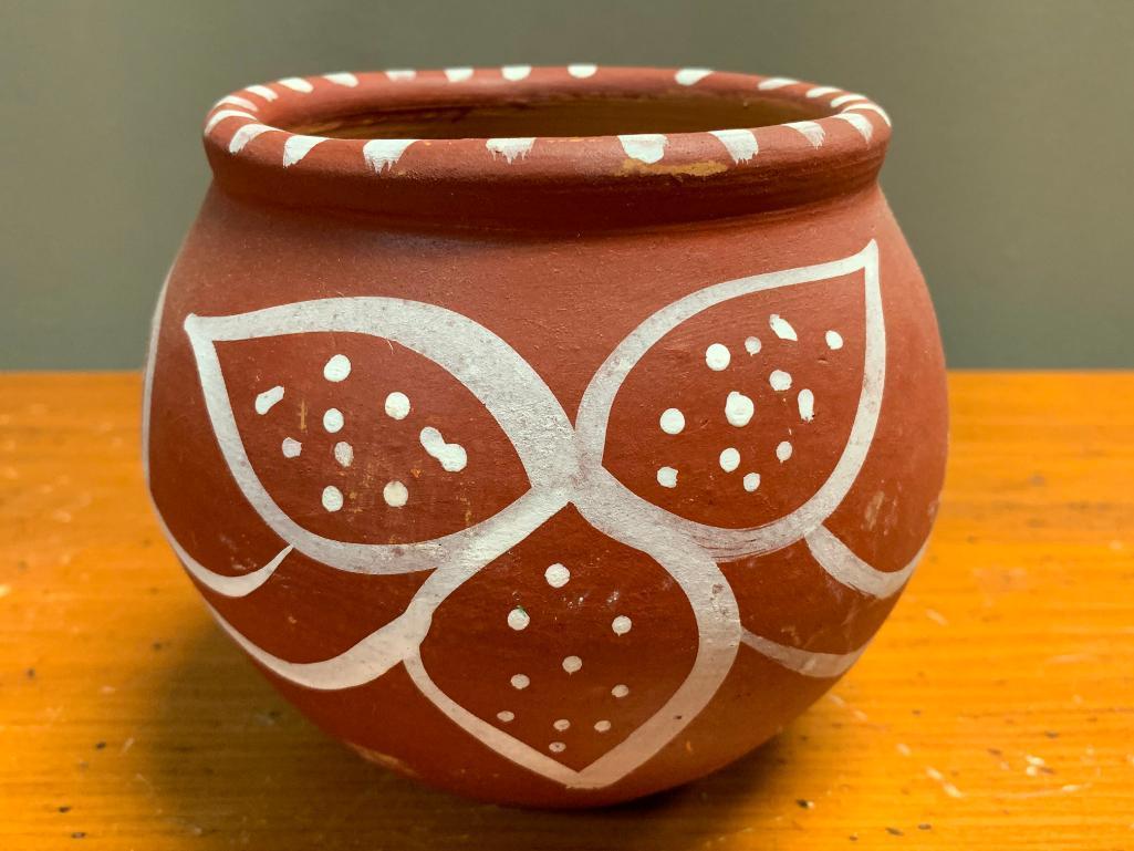 Piece of Southwest Pottery as Pictured, 5" Tall with 4" Opening Diameter, No Names or Signatures