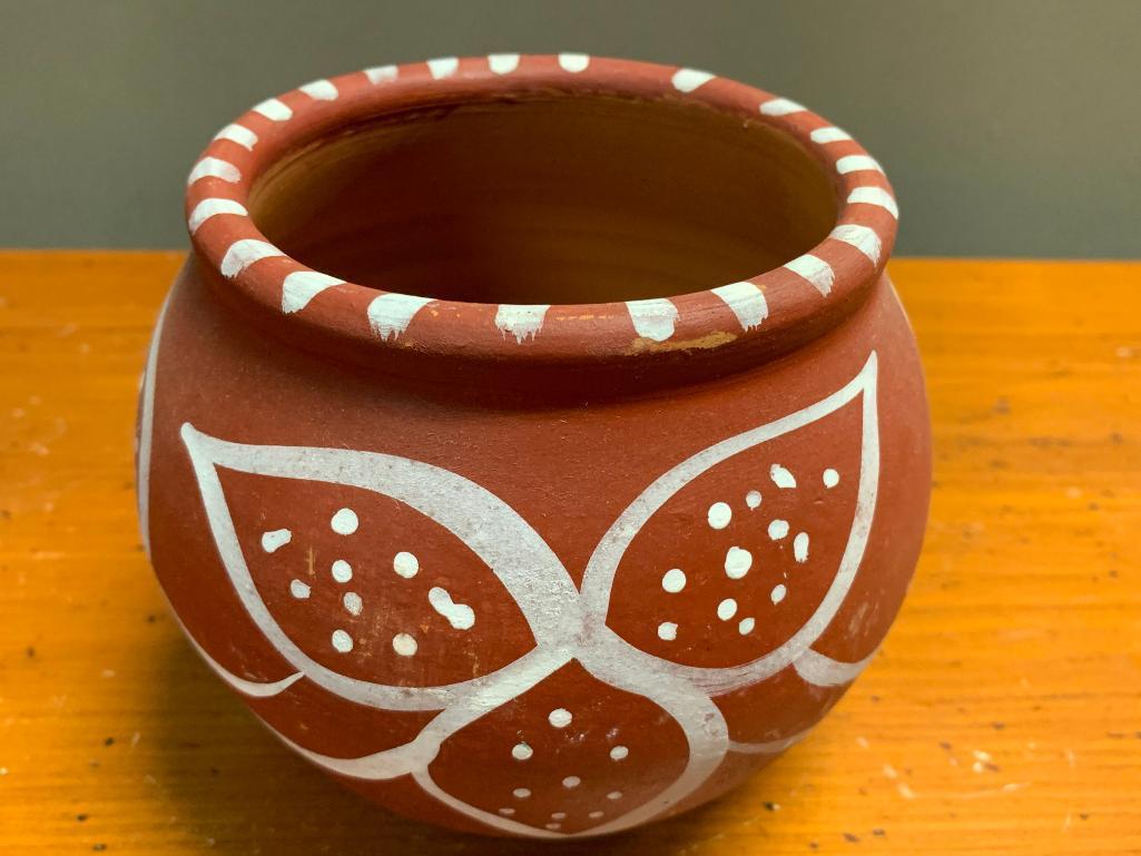 Piece of Southwest Pottery as Pictured, 5" Tall with 4" Opening Diameter, No Names or Signatures