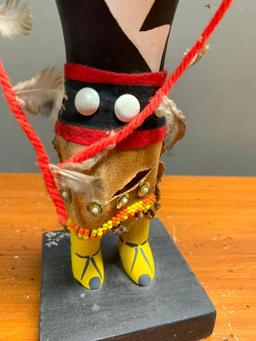 14" Tall, Kachina Doll by N. Kazhe, 1981, Hand Painted and Made