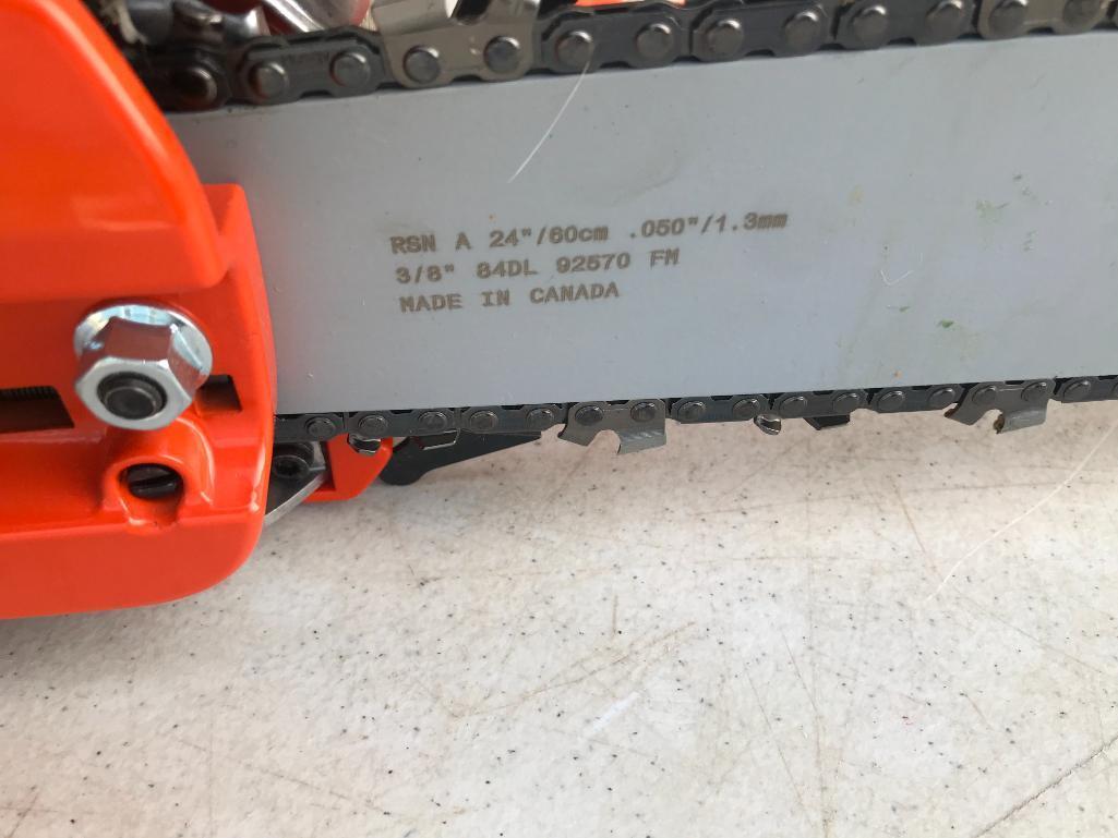 Husqvarna Chainsaw with 24" Blade. This Item is has Little or No Use