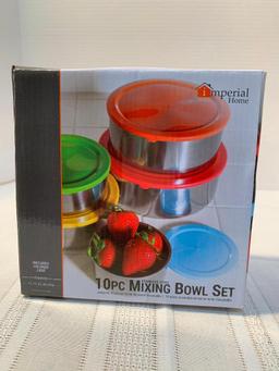 Imperial Home, 10 Piece Mixing Bowl Set in Box with Lids