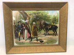 23" x 19" Victorian Style with Gold Frame Print - As Pictured