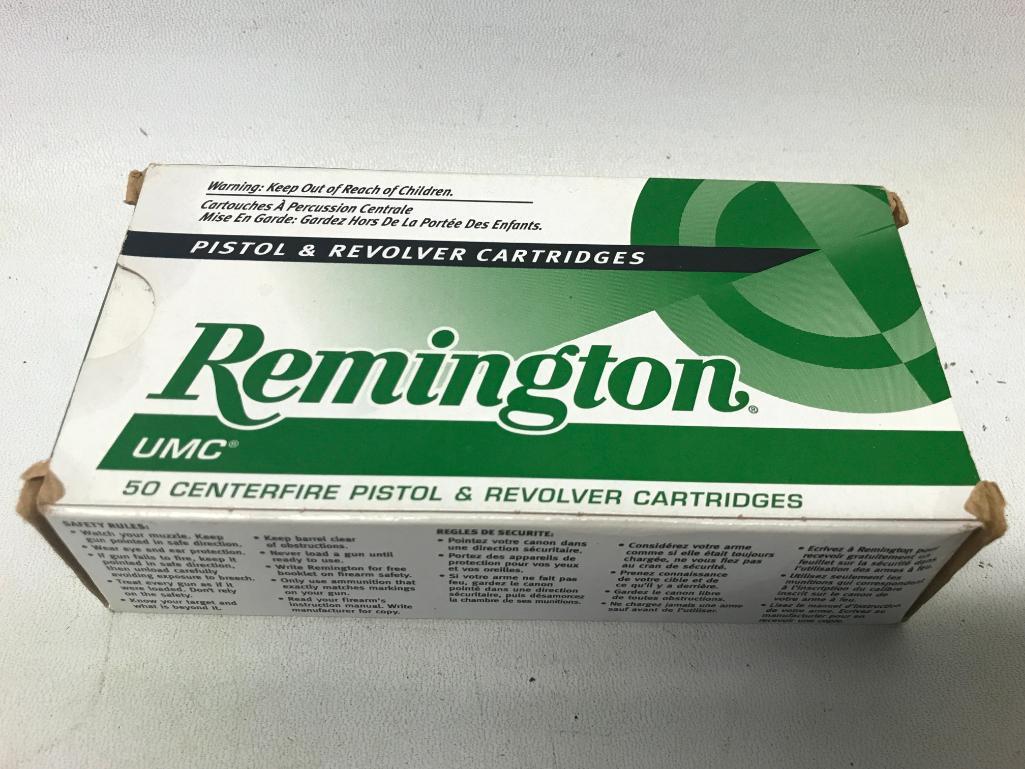 One Box of Remington UMC 9 MM Ammunition. Box of 50 - As Pictured
