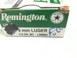 One Box of Remington UMC 9 MM Ammunition. Box of 50 - As Pictured