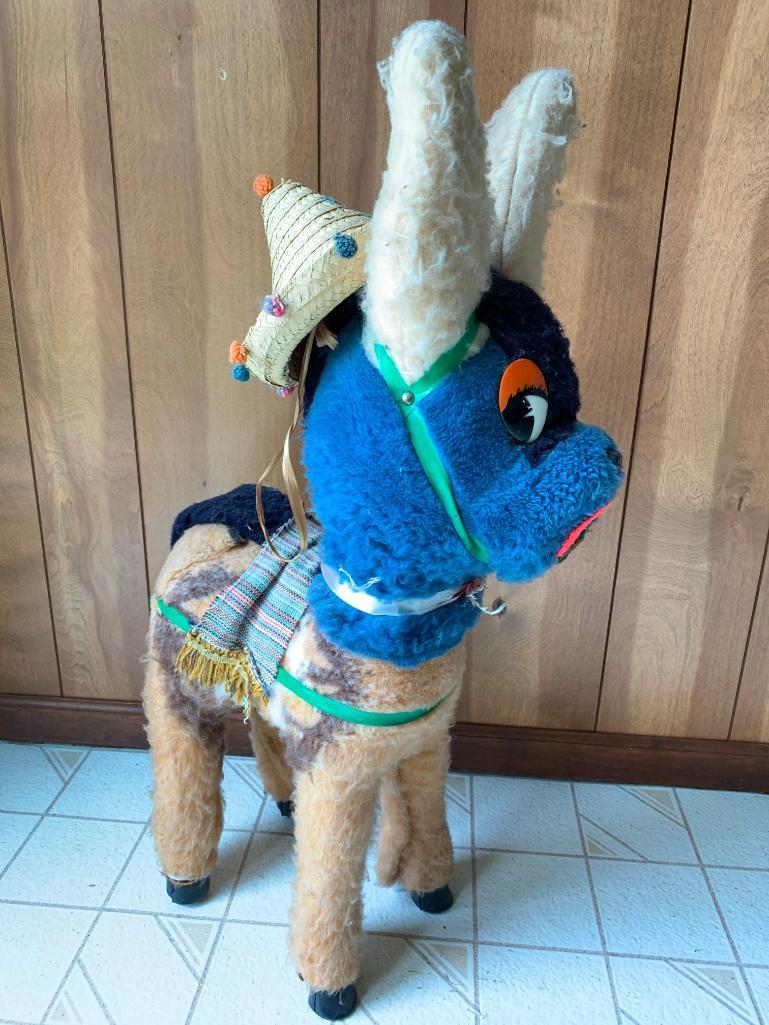 Very Cute Large Stuffed Llama from Mexico. Stands 91" Tall. - As Pictured