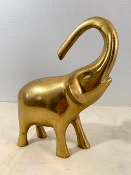 Brass Elephant Statue. This Item is 6" Tall - As Pictured