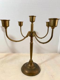 Pair of Brass Candelabras. These are 9.5" Tall - As Pictured