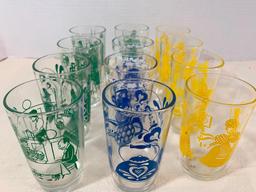 Small Lot of Juice Glasses. They are 3.75" Tall - As Pictured