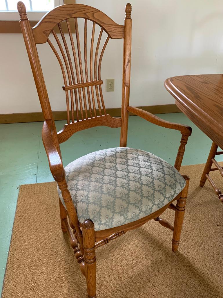 Dining Room Table w/Leaf and 8 Covered Chairs. This is a really nice table - As Pictured