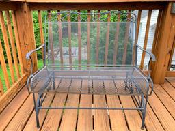 Metal Loveseat Glider. This is 35" Tall x 42" Long x 17" Deep - As Pictured