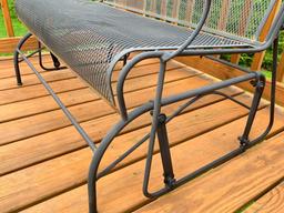 Metal Loveseat Glider. This is 35" Tall x 42" Long x 17" Deep - As Pictured