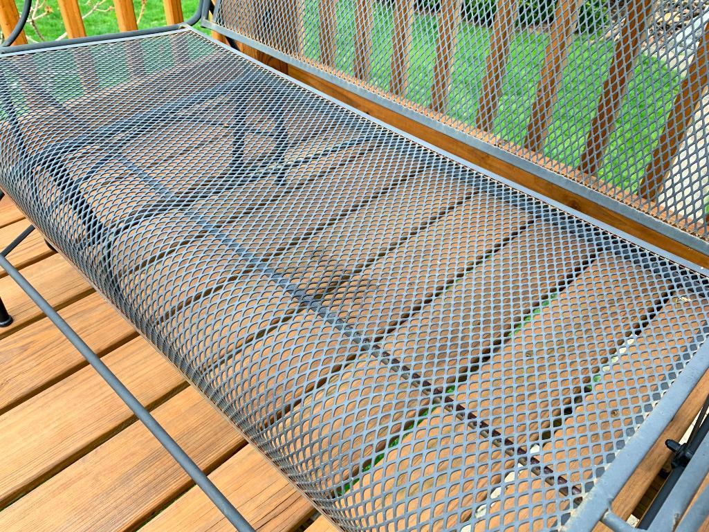 Metal Loveseat Glider. This is 35" Tall x 42" Long x 17" Deep - As Pictured