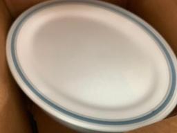 Large Lot of Table Ware Includes White Commercial Dishes, Platters, Bowls Etc - As Pictured