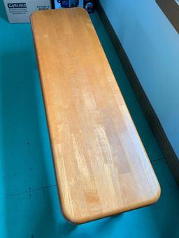 Solid Wood Bench. This is 18" Tall x 46" Long x 14" Deep - As Pictured