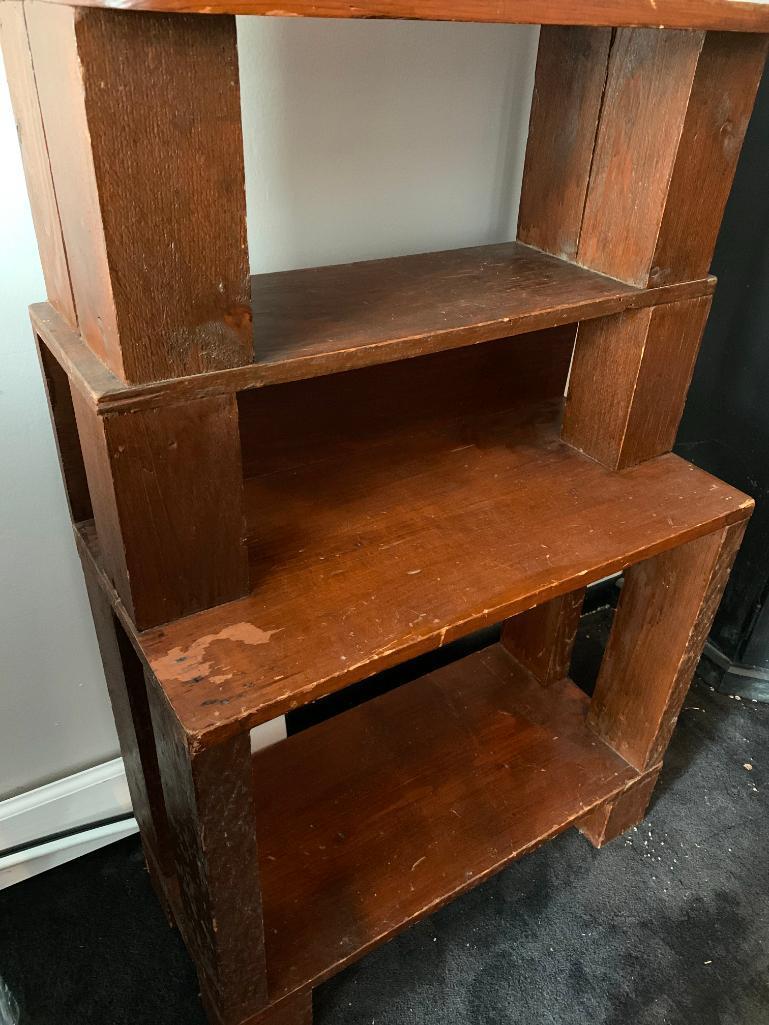 Handmade Wooden Bookshelf. This is 44" Tall x 24" Wide x 12" Deep - As Pictured