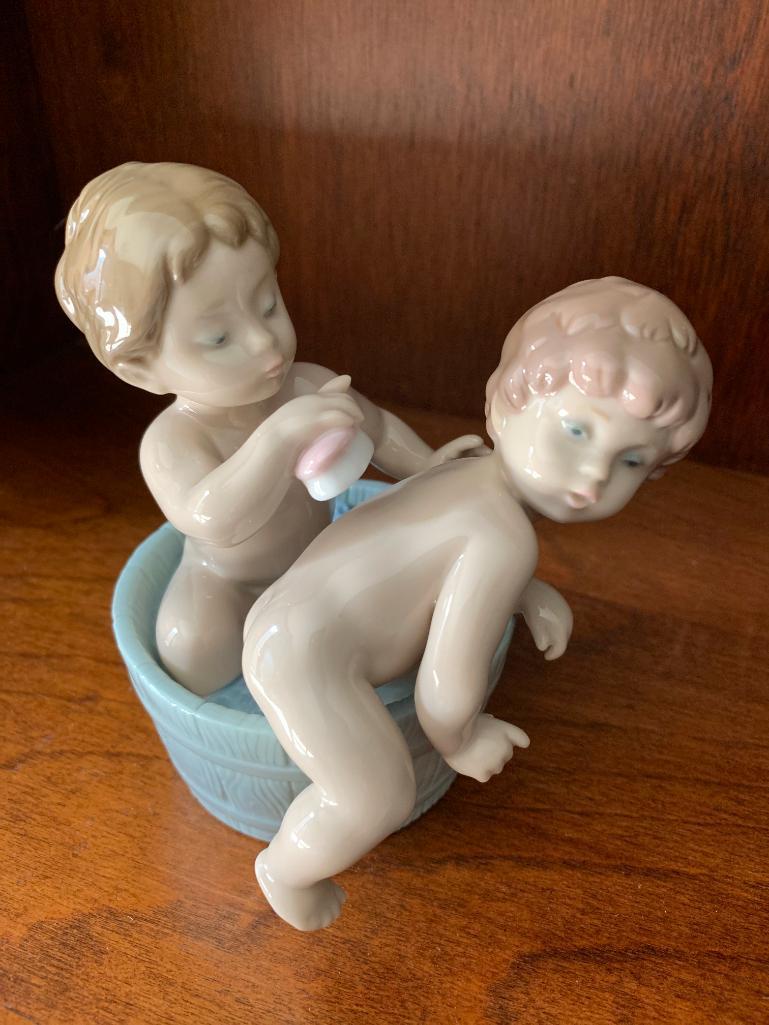 Lladro "Bath Time" with Original Box. This is 5" Tall