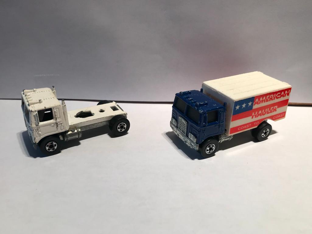 Hot Wheels 1973 American Hauler and 1979 Semi