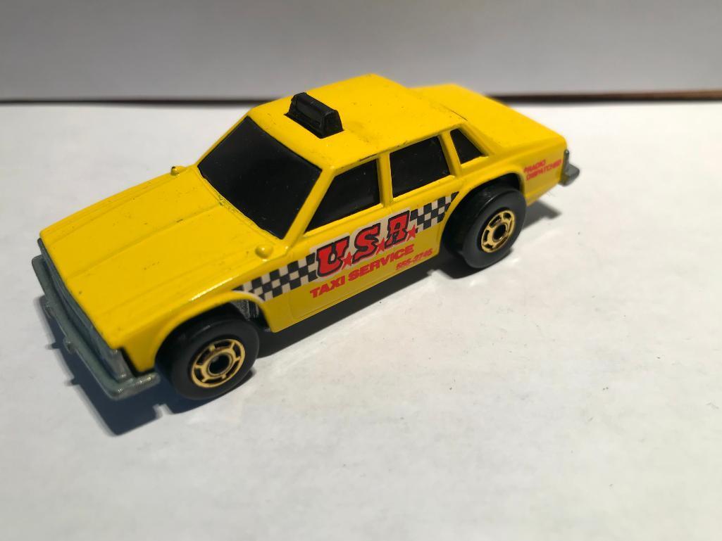 Hot Wheels 1982 Taxi, 1977 Fire Chief, 1977 Highway Patrol