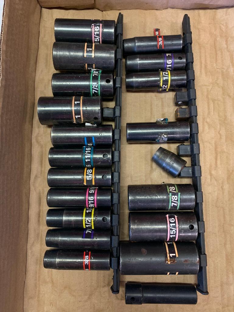 Misc Lot of 1/2" Drive Impact Sockets. - As Pictured