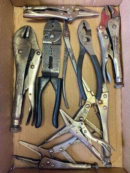 Lot of Vice Grips, Pliers, SK Vice Grip, Etc - As Pictured