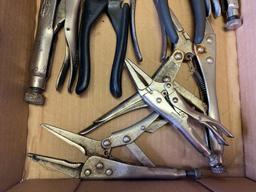 Lot of Vice Grips, Pliers, SK Vice Grip, Etc - As Pictured